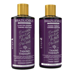 100ml je Flasche als Probier Kit - Tanino das stärkste Haarglättungsmittel der Brazilicious Professional Reihe