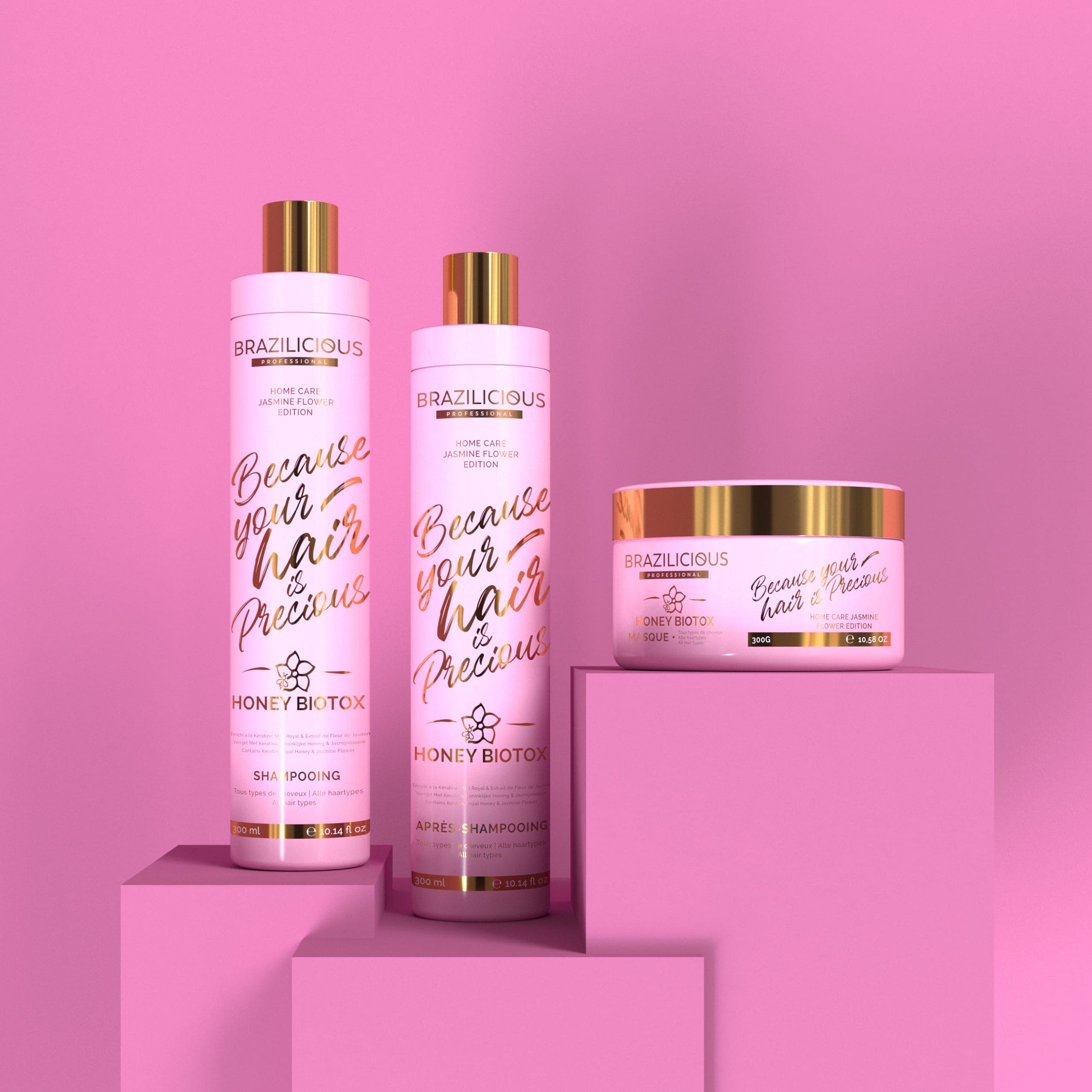 Honey Biotox Haarpflege Set: Shampoo, Conditioner & Haarmaske für intensive, natürliche Pflege. Idel für alle Haartypen - sorgt für gesundes, glänzendes und kräftiges Haar